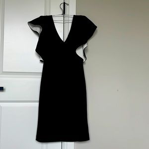 WHBM dress with dramatic ruffle sleeves
